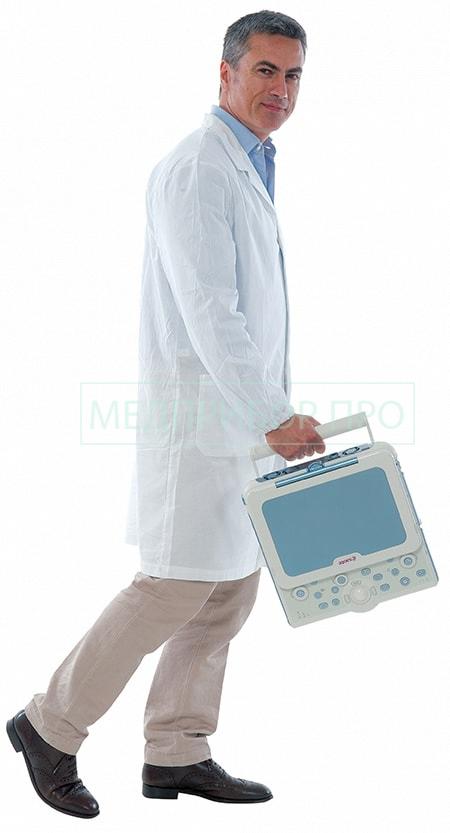 Удобство переноски и работы с УЗИ MyLab Alpha