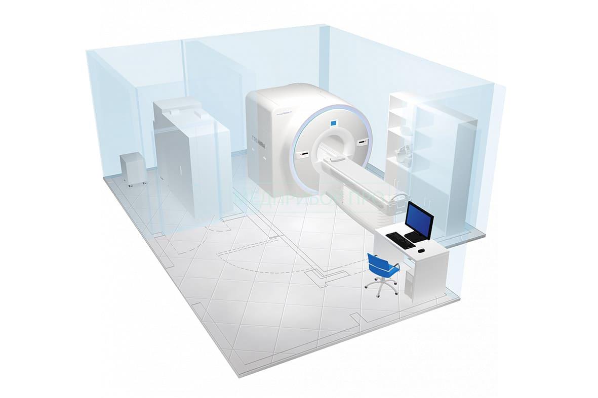 Помещение для установки и монтада томографа