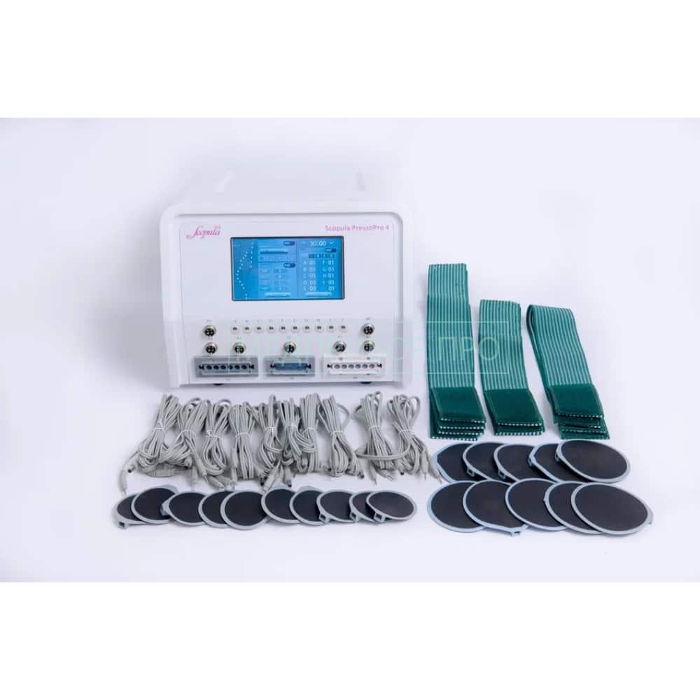 Аппарат физиотерапевтический для прессотерапии, ик-прогрева, миостимуляции Scopula PressoPro 4 Аппарат физиотерапевтический для прессотерапии, ик-прогрева, миостимуляции Scopula PressoPro