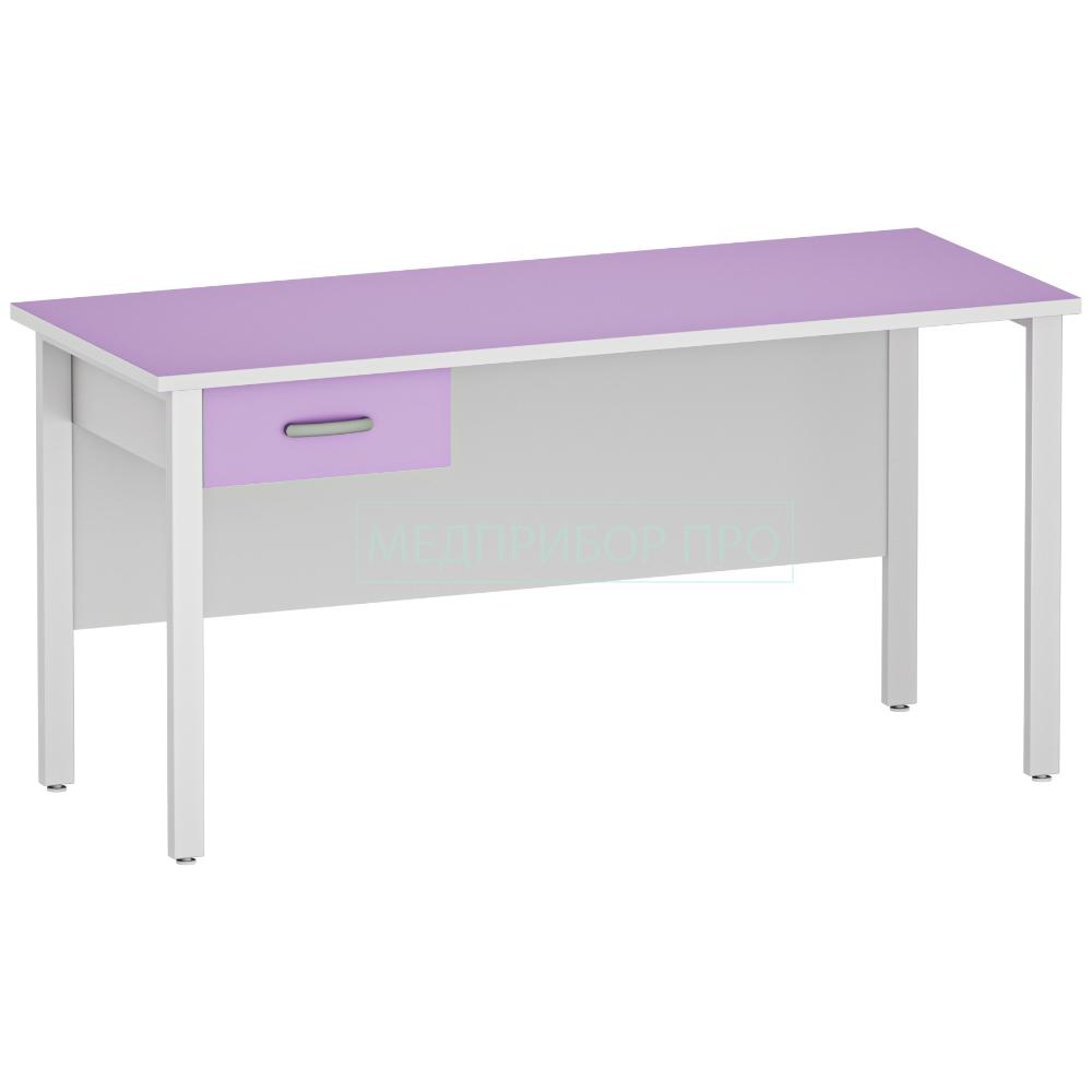 Стол медицинский на металлическом каркасе М-СЛМ-120_60ДП (ДСП с пластиком) Стол медицинский на металлическом каркасе М-СЛМ-120_60ДП (ДСП с пластиком)