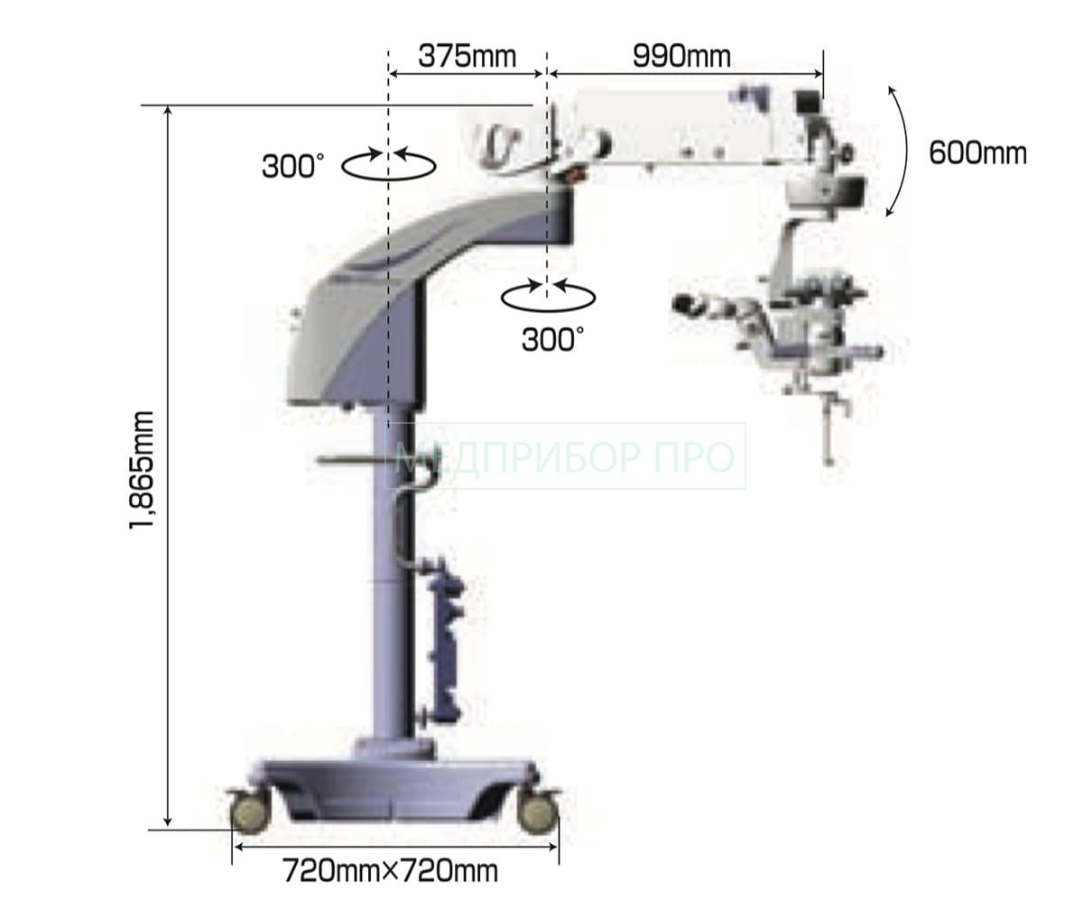 Габариты Topcon OMS-800 OFFISS