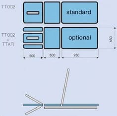 Размеры стола Technomex Beryl Размеры стола Technomex Beryl