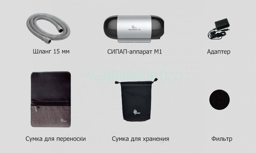 Комплект поставки СИПАП BMC M1